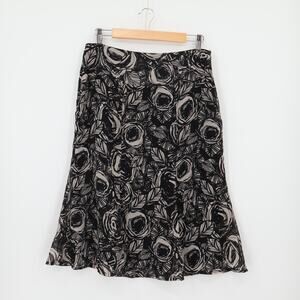 Whimsigoth Sheer Overlay Midi Skirt Dark Fairy Grunge Office Siren Midi Size 8